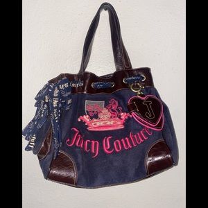 Juicy couture vintage blue and brown daydreamer bag/purse